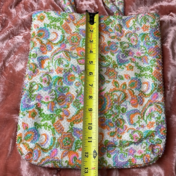 Vintage 70's floral candy dot purse - Picture 4 of 5